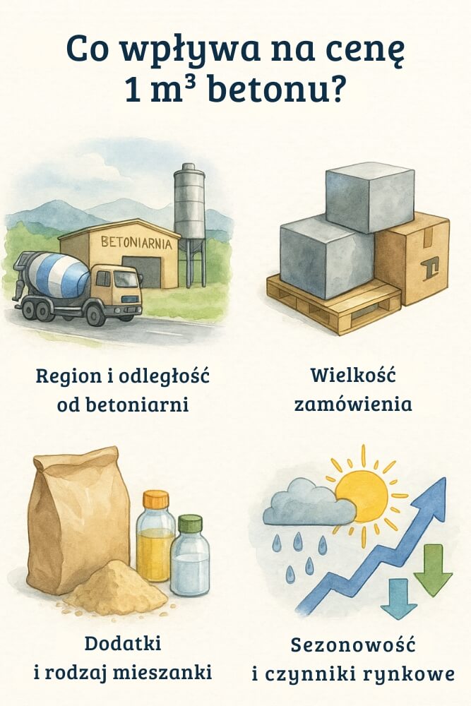 ile kosztuje metr sześcienny betonu - czynniki