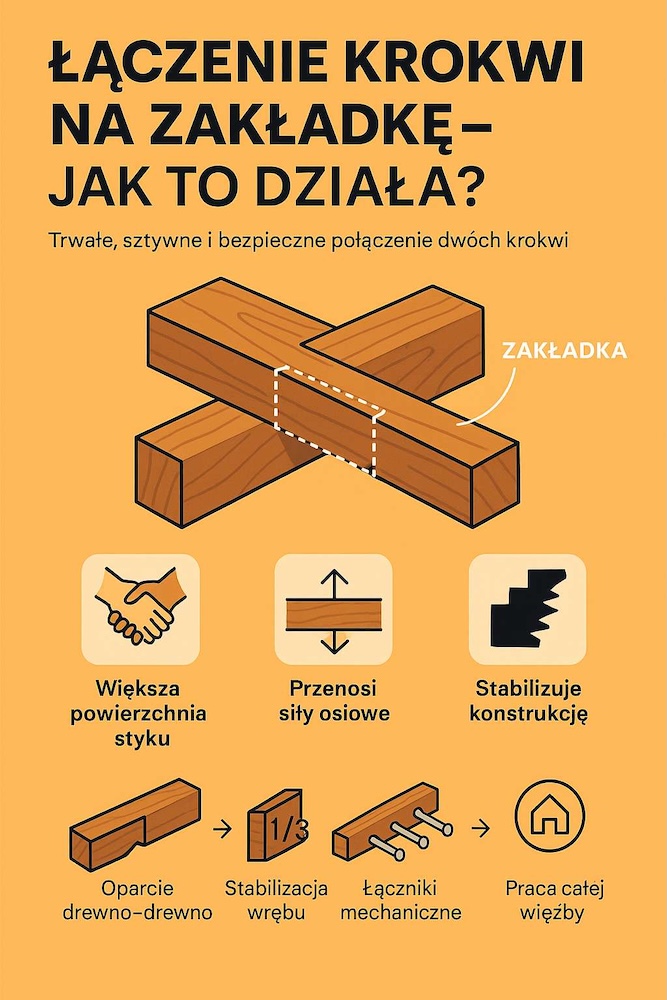 łączenie krokwi na zakładkę - jak działa 