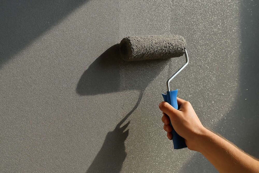 ściany malowane wałkiem na szaro malowanie ścian na szaro wałkiem