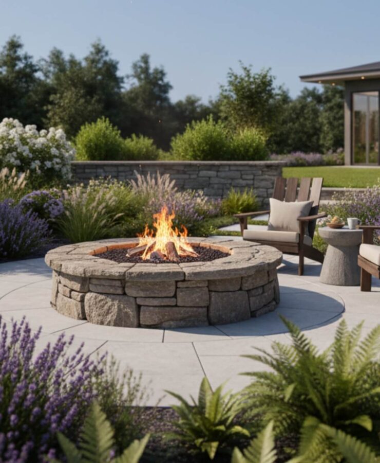 Ognisko w ogrodzie z kamieni – krok po kroku. Instrukcja