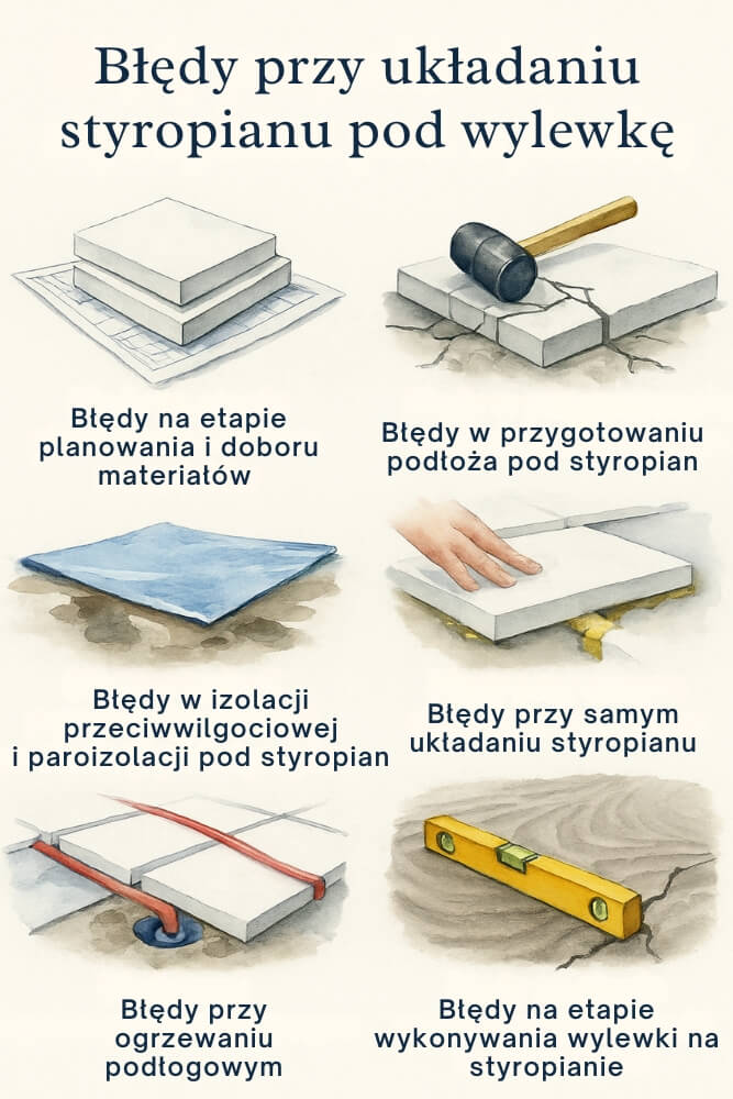 błędy przy układaniu styropianu pod wylewkę