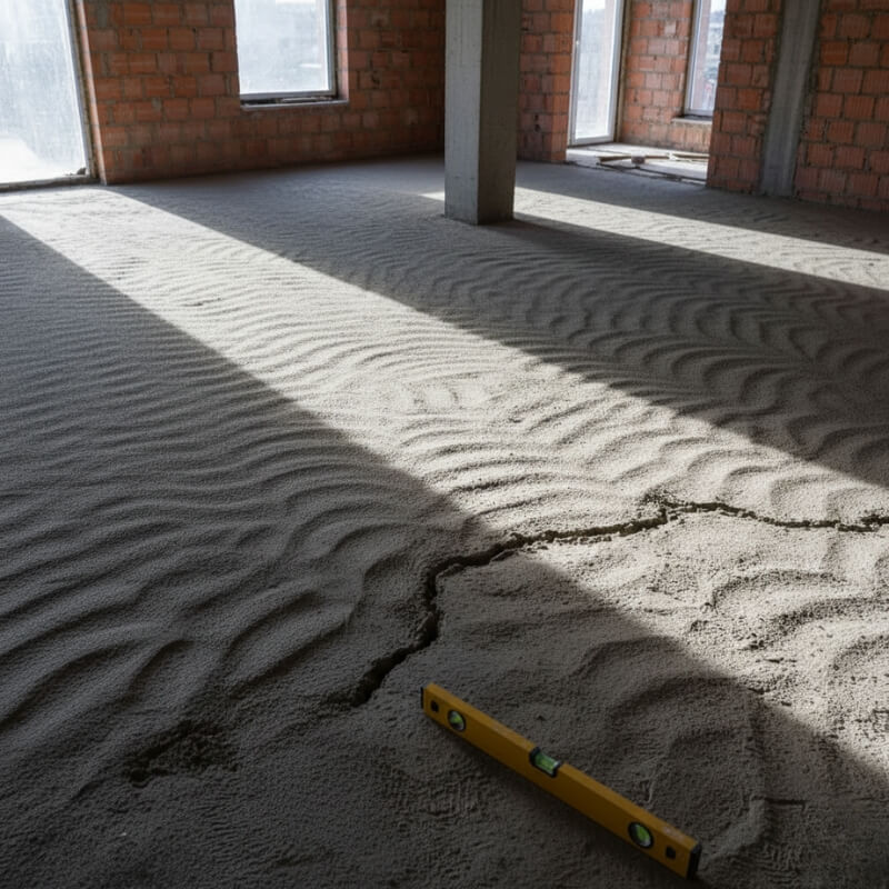 układanie styropianu pod wylewkę - błędy w postaci fali dunaju