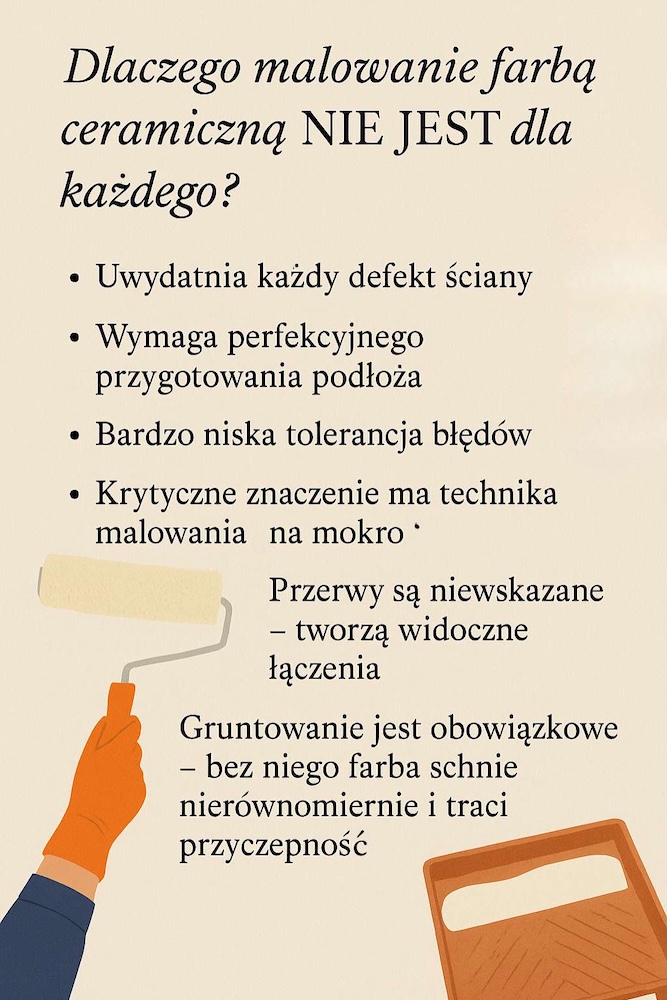 wady farby ceramicznej przy malowaniu 