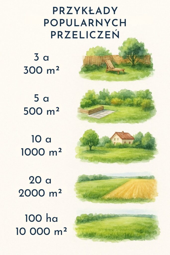 obliczanie arów na metry kwadratowe