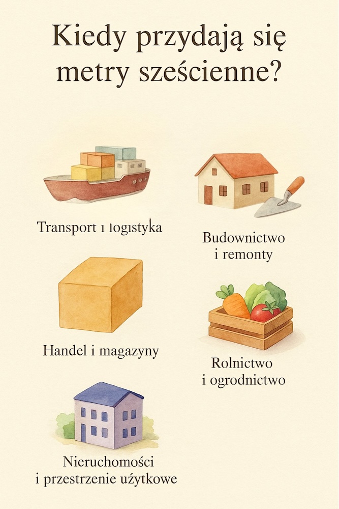 przydatność metrów sześciennych 