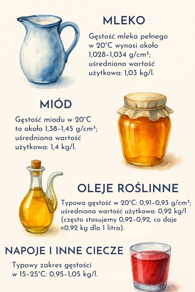 waga płynnych składników kuchennych