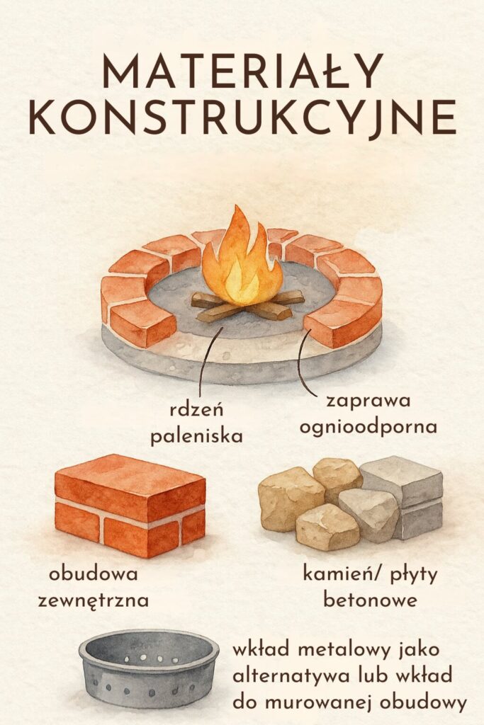materiały konstrukcyjne do ogniska z cegły materiały na ognisko z cegły