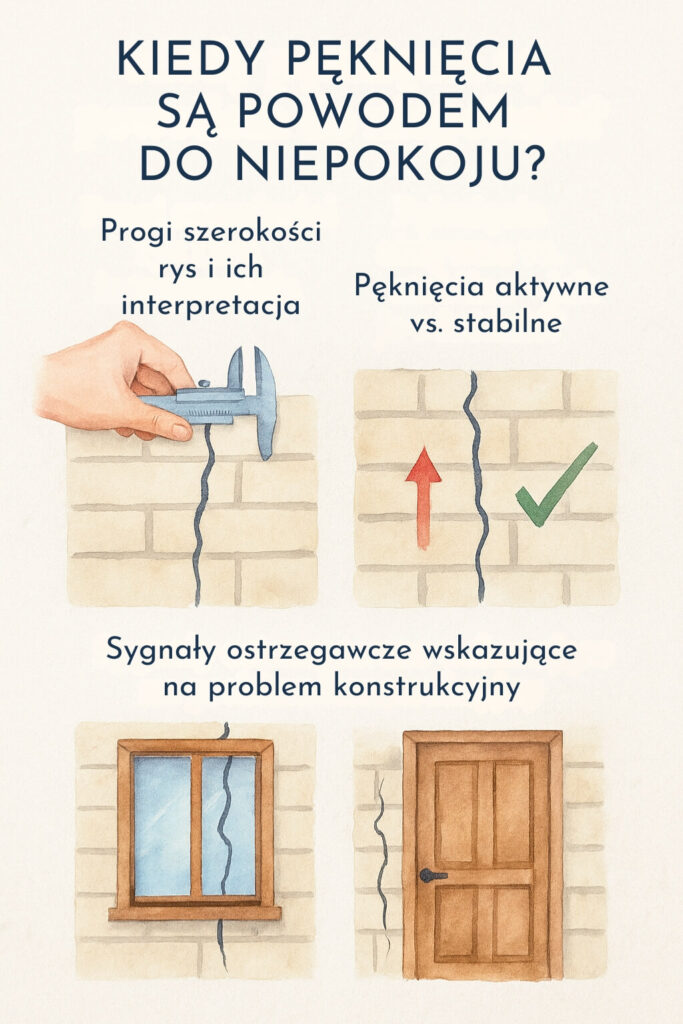 pionowe pęknięcia ścian nośnych - sygnały ostrzegawcze
