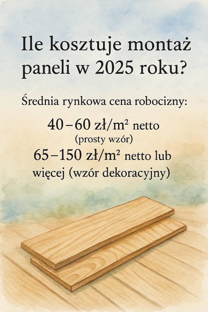 układanie paneli - cena za wzór prosty i dekoracyjny 