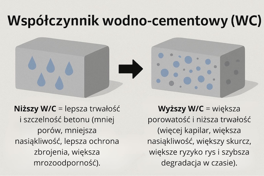 współczynnik wodno-cementowy dla betonu b20