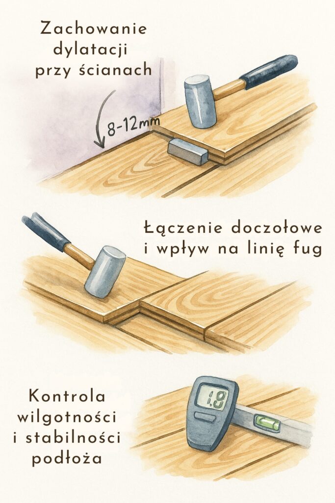 zasady układania paneli